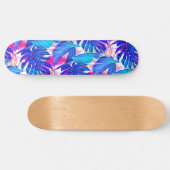 Skateboard van Tropisch kleurrijke bladeren (Horizontaal)