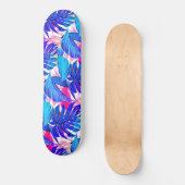 Skateboard van Tropisch kleurrijke bladeren (Voorkant)
