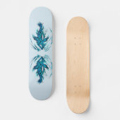 Skateboard van Turquoise Shark Tattoo (Voorkant)