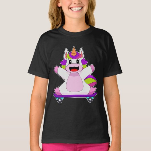 Skateboard van Unicorn T-shirt (Voorkant)