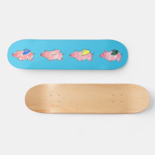Skateboard van vliegende varkens (Horizontaal)