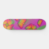 Skateboard van vlinders en bloemen (Horizontaal)