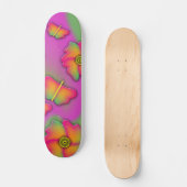 Skateboard van vlinders en bloemen (Voorkant)