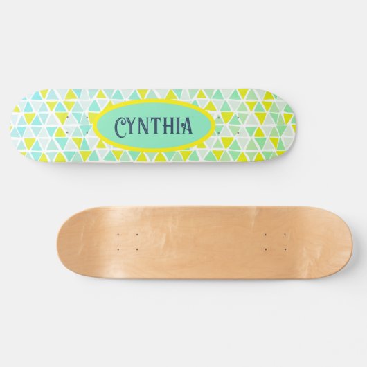 Skateboard van woldriehoeksvormen (Horizontaal)