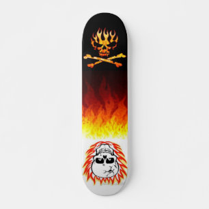 Skateboard van zwarte tot witte lampjes