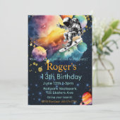 Skateboard Verjaardag, Astronaut Verjaardag, Ruimt Kaart (Staand voorkant)