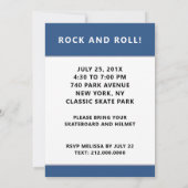 Skateboard verjaardagsuitnodigingen kaart (Achterkant)