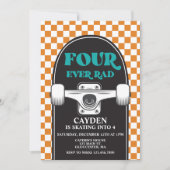 Skateboard Vier Ooit Rad 4e Verjaardag Kaart (Voorkant)