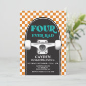 Skateboard Vier Ooit Rad 4e Verjaardag Kaart (Staand voorkant)