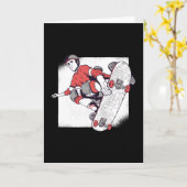 Skateboard-Vintage Kaart (Gele Bloem)