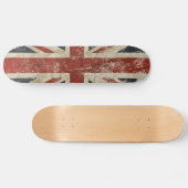 Skateboard - Vintage Vervagende Union Jack Vlag (Horizontaal)