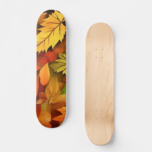 Skateboard Vistosas hojas otoñales (Voorkant)