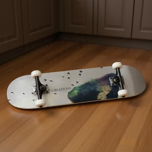 Skateboard Vluchten Door Stormen