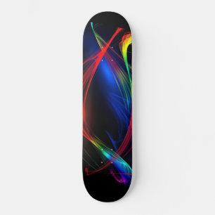 Skateboard voor abstract kleurrijk licht
