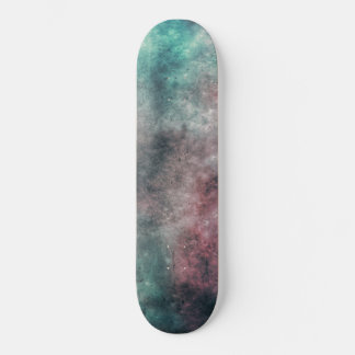 skateboard voor blauwgroen en roos wolken