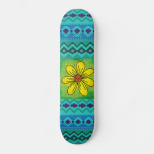 Skateboard voor dames- en bloemenplank