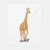 Skateboard voor Giraffe Fleece Deken (Voorkant)