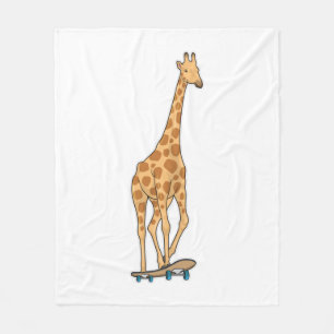 Skateboard voor Giraffe Fleece Deken