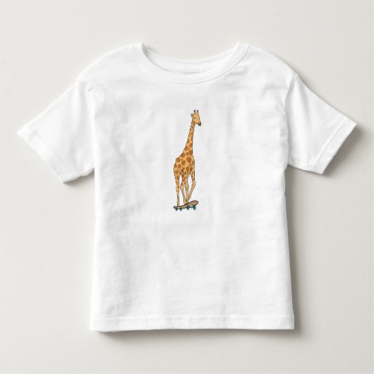 Skateboard voor Giraffe Kinder Shirts (Voorkant)