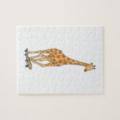 Skateboard voor Giraffe Legpuzzel (Horizontaal)