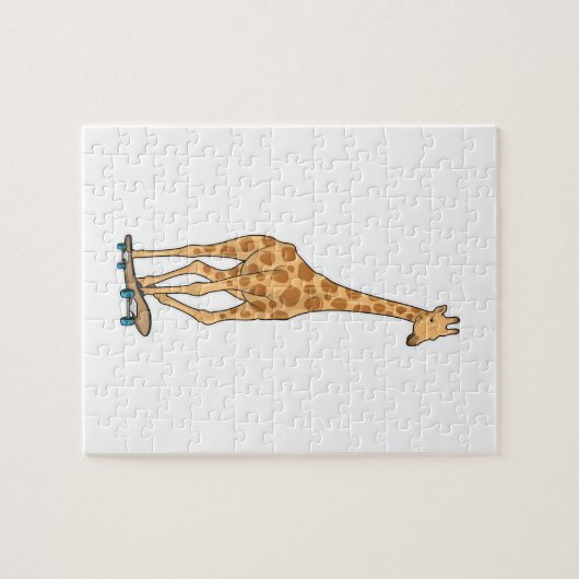 Skateboard voor Giraffe Legpuzzel (Horizontaal)