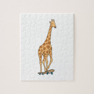 Skateboard voor Giraffe Legpuzzel