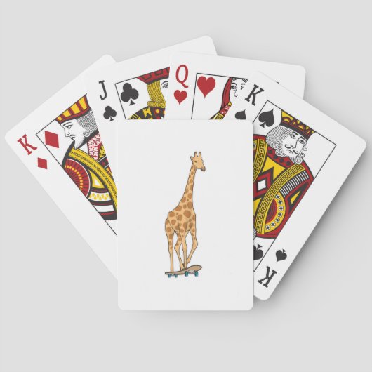 Skateboard voor Giraffe Pokerkaarten (Achterkant)
