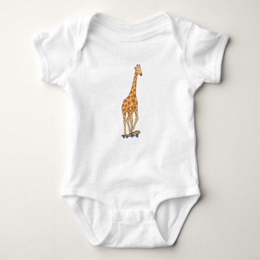 Skateboard voor Giraffe Romper (Voorkant)