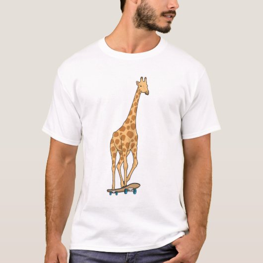 Skateboard voor Giraffe T-shirt (Voorkant)