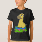 Skateboard voor Giraffe T-shirt (Voorkant)