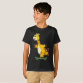 Skateboard voor Giraffe T-shirt (Voorkant volledig)