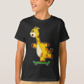 Skateboard voor Giraffe T-shirt (Voorkant)