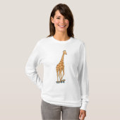 Skateboard voor Giraffe T-shirt (Voorkant volledig)