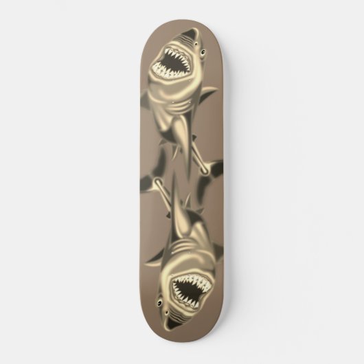 Skateboard voor haaien - Aangepaste kleuren (Voorkant)
