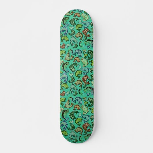 Skateboard voor het bas- en forelvissen (Voorkant)