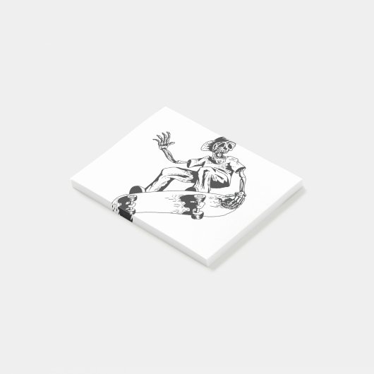 skateboard voor het schaatsen van skeletons post-it® notes (Schuin)