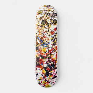 Skateboard voor kleurrijke verf