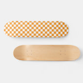 Skateboard voor Oranje en wit checkboard (Horizontaal)