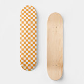 Skateboard voor Oranje en wit checkboard (Voorkant)
