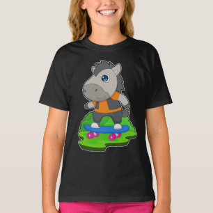 Skateboard voor paarden t-shirt