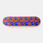 skateboard voor rood en blauw eten (Horizontaal)