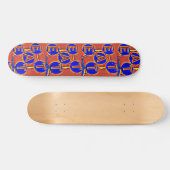 skateboard voor rood en blauw eten (Horizontaal)