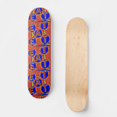 skateboard voor rood en blauw eten (Voorkant)