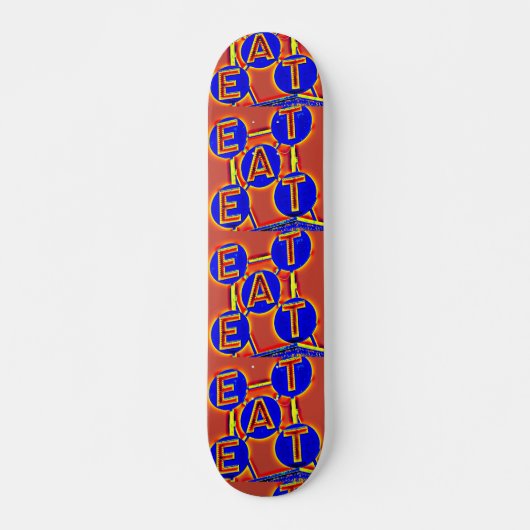 skateboard voor rood en blauw eten (Voorkant)