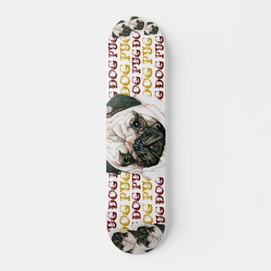 Skateboard voor URBAN PUG DOG-stijl (Voorkant)