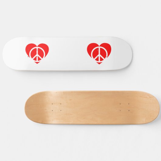 Skateboard voor vrede en liefde (Horizontaal)