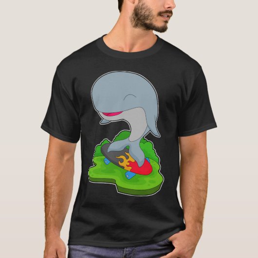 Skateboard voor walvissen t-shirt (Voorkant)