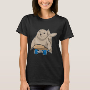 Skateboard voor zeehonden t-shirt