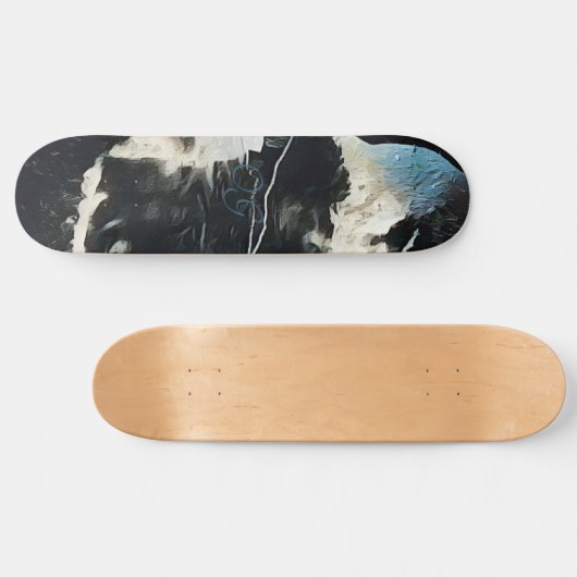 Skateboard voor zwarte en blauwe bergen (Horizontaal)