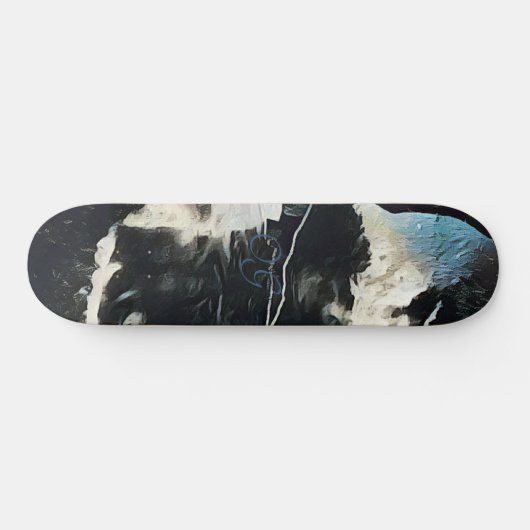 Skateboard voor zwarte en blauwe bergen (Horizontaal)